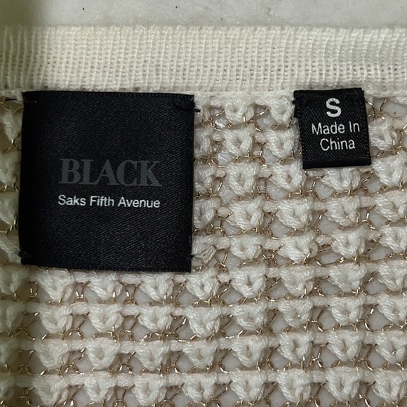 SAKS FIFTH AVE BLACK LABEL OPEN CARDIGAN - Picture 6 of 7